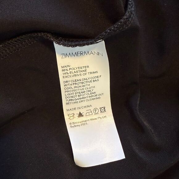 Zimmerman Black Slip Dress Stretchy Adjustable Straps - Picture 7 of 8